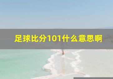 足球比分101什么意思啊