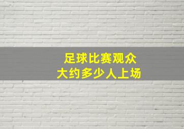 足球比赛观众大约多少人上场