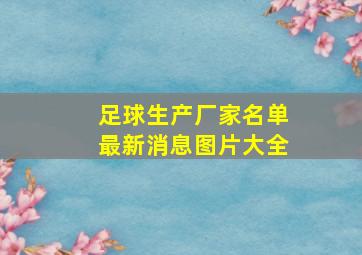 足球生产厂家名单最新消息图片大全