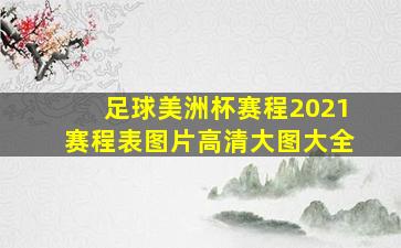 足球美洲杯赛程2021赛程表图片高清大图大全