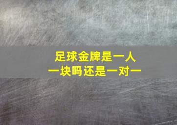 足球金牌是一人一块吗还是一对一