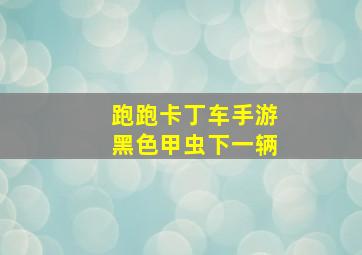 跑跑卡丁车手游黑色甲虫下一辆