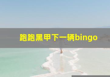 跑跑黑甲下一辆bingo