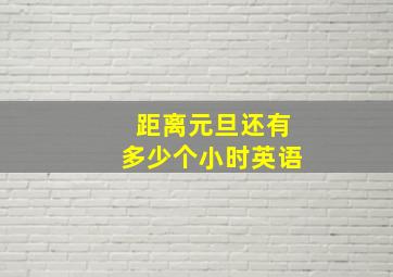 距离元旦还有多少个小时英语