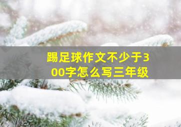 踢足球作文不少于300字怎么写三年级