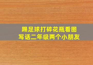 踢足球打碎花瓶看图写话二年级两个小朋友