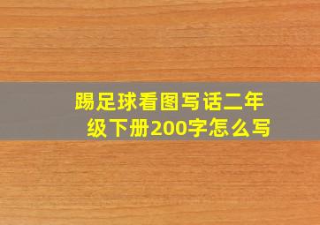 踢足球看图写话二年级下册200字怎么写