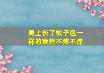 身上长了蚊子包一样的疙瘩不疼不痒