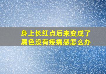 身上长红点后来变成了黑色没有疼痛感怎么办