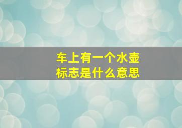 车上有一个水壶标志是什么意思