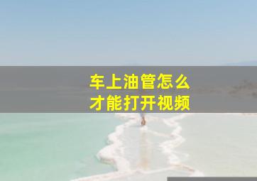 车上油管怎么才能打开视频