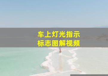 车上灯光指示标志图解视频