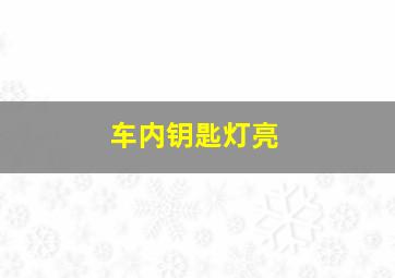 车内钥匙灯亮