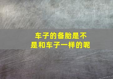 车子的备胎是不是和车子一样的呢