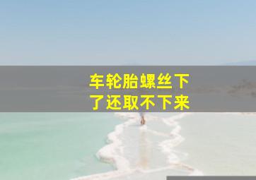 车轮胎螺丝下了还取不下来