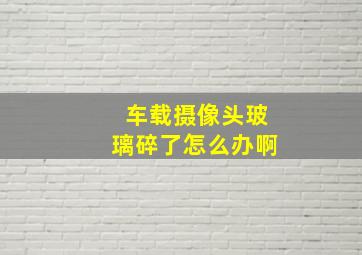 车载摄像头玻璃碎了怎么办啊