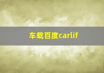 车载百度carlif