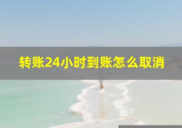 转账24小时到账怎么取消