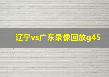 辽宁vs广东录像回放g45