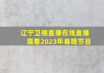 辽宁卫视直播在线直播观看2023年春晚节目