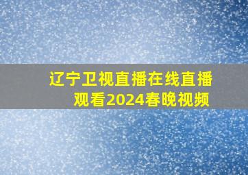 辽宁卫视直播在线直播观看2024春晚视频