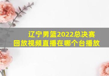 辽宁男篮2022总决赛回放视频直播在哪个台播放