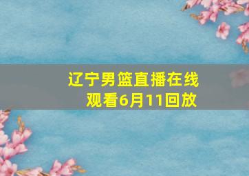 辽宁男篮直播在线观看6月11回放