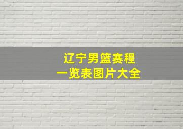 辽宁男篮赛程一览表图片大全