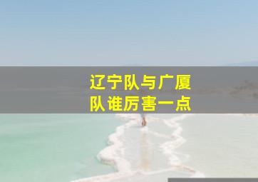 辽宁队与广厦队谁厉害一点