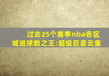 过去25个赛季nba各区域进球数之王:超级巨星云集