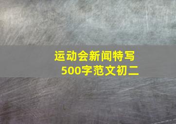 运动会新闻特写500字范文初二