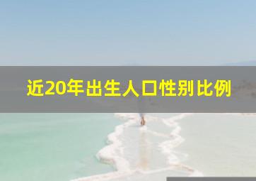 近20年出生人口性别比例