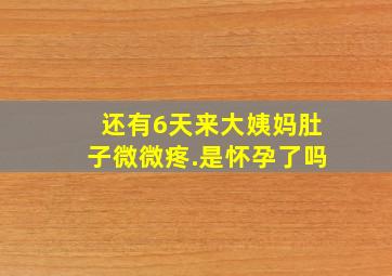 还有6天来大姨妈肚子微微疼.是怀孕了吗