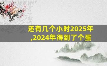 还有几个小时2025年,2024年得到了个蛋