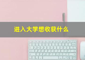 进入大学想收获什么