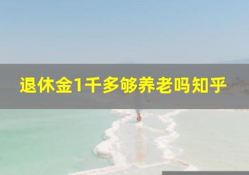 退休金1千多够养老吗知乎