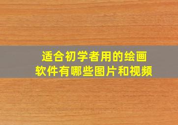 适合初学者用的绘画软件有哪些图片和视频