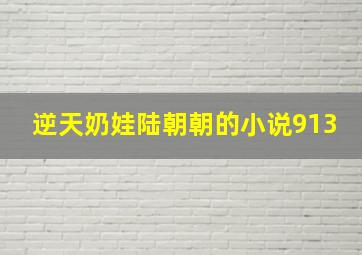 逆天奶娃陆朝朝的小说913