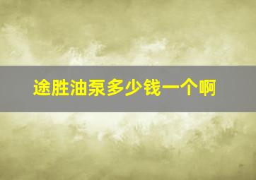 途胜油泵多少钱一个啊