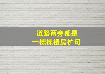 道路两旁都是一栋栋楼房扩句