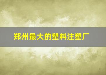 郑州最大的塑料注塑厂