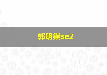 郭明錤se2