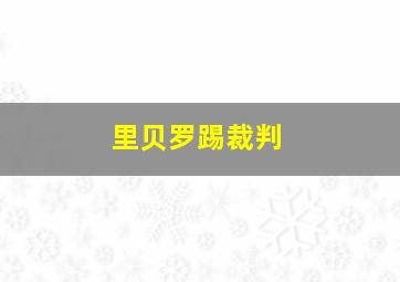 里贝罗踢裁判