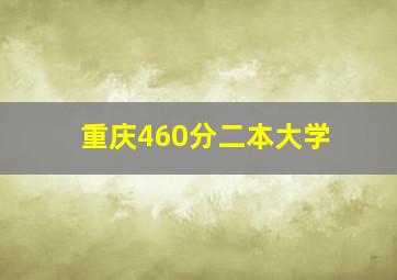 重庆460分二本大学