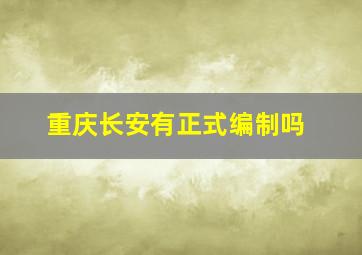 重庆长安有正式编制吗