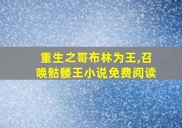 重生之哥布林为王,召唤骷髅王小说免费阅读