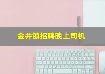 金井镇招聘晚上司机