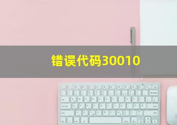 错误代码30010