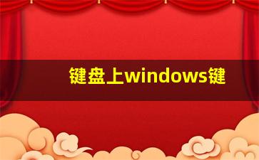 键盘上windows键