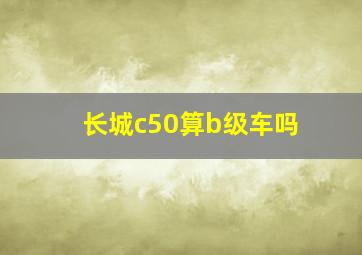 长城c50算b级车吗